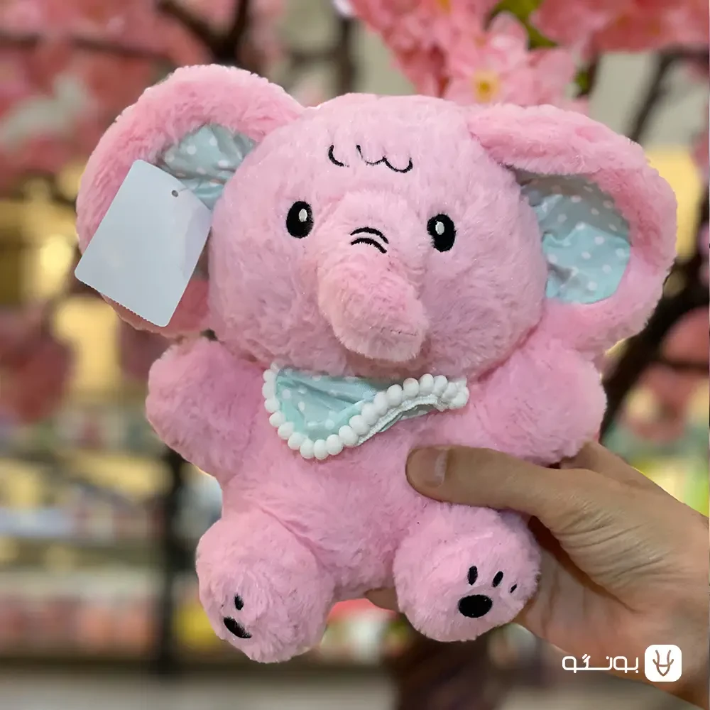 خرید عروسک فیل پولیشی صورتی  - فروشگاه بونگو