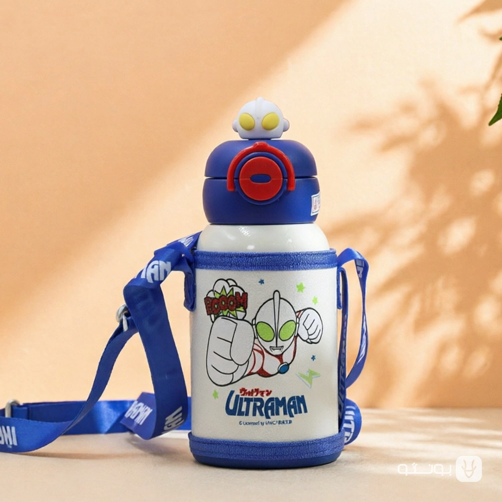خرید تراول ماگ دوحالته كاوردار 500 ميل طرح اولترامن - فروشگاه بونگو