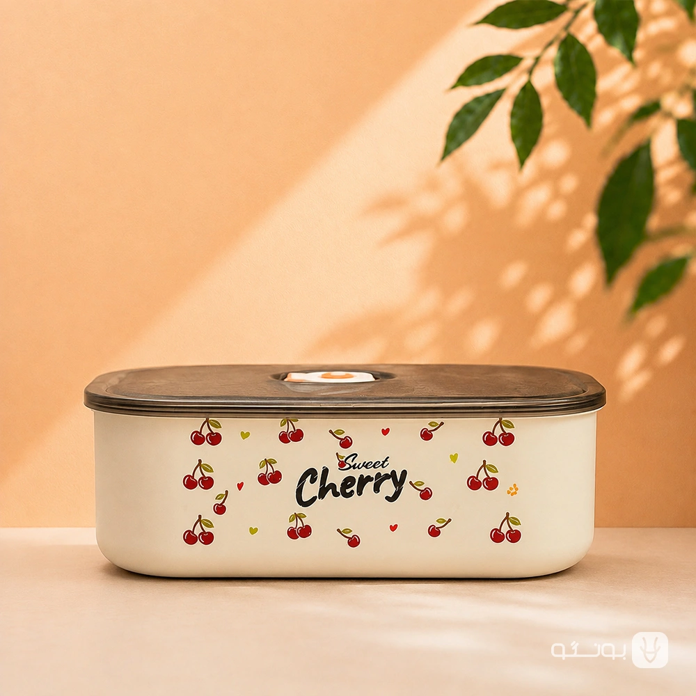 خرید ظرف غذا استيل طرح گيلاس sweetchery كاوردار - فروشگاه بونگو